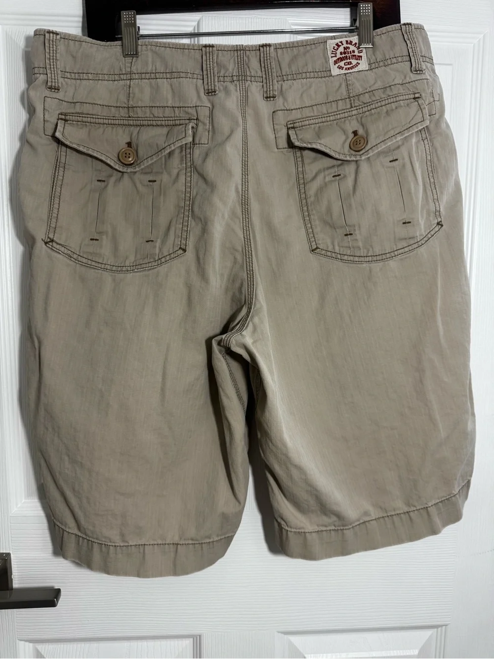 Lucky Brand Beige Flat Front Men's Shorts